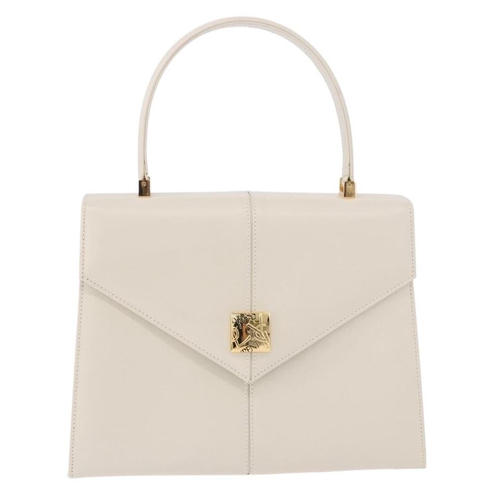 Saint Laurent Leather Tribute Handbag White